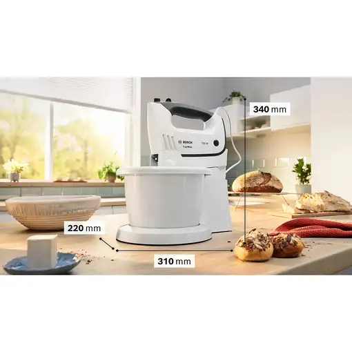 Bosch MFQ37490 batidora Batidora de mano 750 W Gris, Blanco