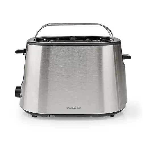 Nedis KABT300EAL tostadora 7 2 rebanada(s) 1000 W Aluminio, Negro