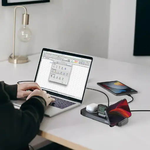 UNITEK MagMighty Combo 5 Auriculares, Smartphone, Reloj inteligente Negro