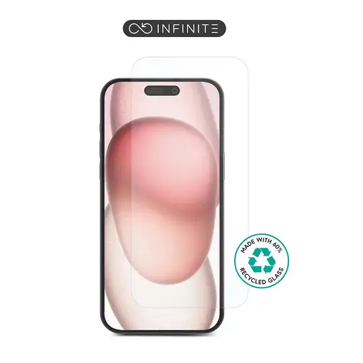 Protector de pantalla eSTUFF INFINITE para iPhone 16. Titan Shield®