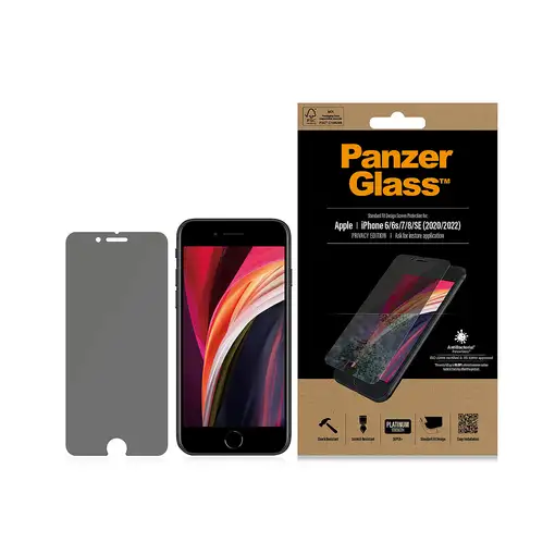 PanzerGlass ® Privacy Screen Protector iPhone SE (2020/2022) | 8 | 7 | 6 | 6s | St