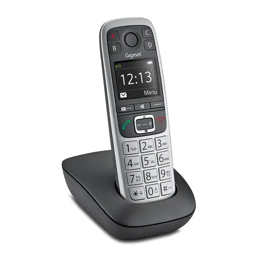 Gigaset E560 Teléfono DECT/analógico Negro, Plata