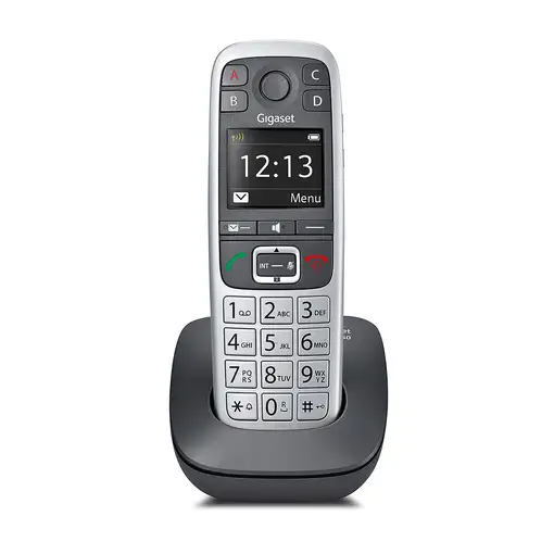 Gigaset E560 Teléfono DECT/analógico Negro, Plata