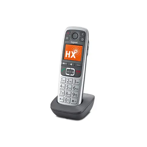 Gigaset E560HX Teléfono DECT/analógico Identificador de llamadas Gris, Plata