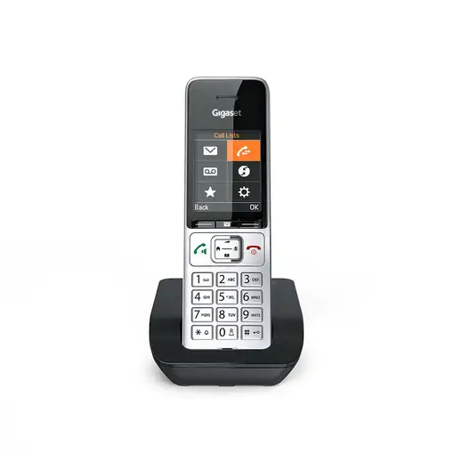 Gigaset COMFORT 500 Teléfono DECT Identificador de llamadas Negro, Plata