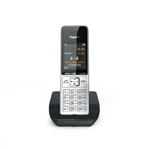 Gigaset COMFORT 500 Teléfono DECT Identificador de llamadas Negro, Plata