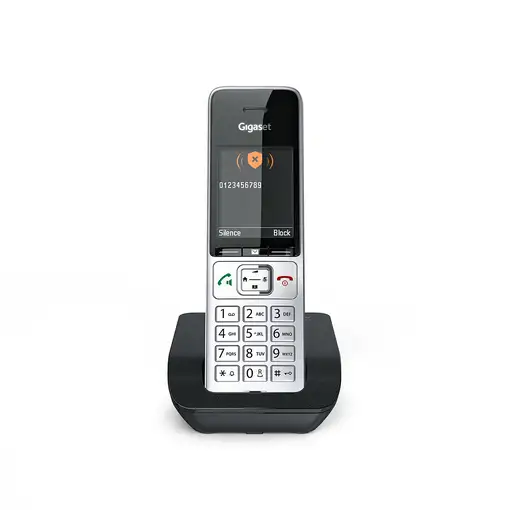 Gigaset COMFORT 500 Teléfono DECT Identificador de llamadas Negro, Plata