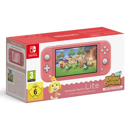 Consola portátil NINTENDO Switch Lite Animal Crossing Coral Consola portátil NINTENDO Switch Lite Animal Crossing Coral