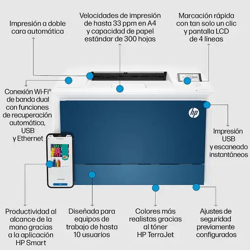 HP Color LaserJet Pro LaserJet Pro 4202dw Inalámbrico Color Impresora