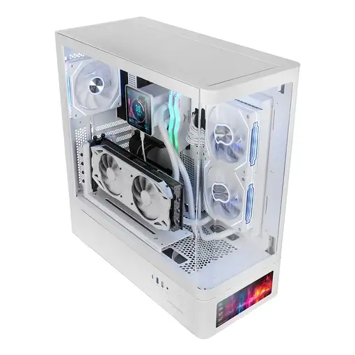 Mars Gaming MCLCDPROW carcasa de ordenador Midi Tower Blanco