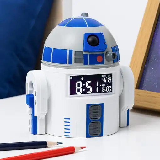 Paladone R2D2 Reloj despertador digital Azul, Blanco