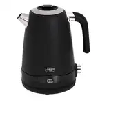 Adler AD 1295b tetera eléctrica 1 L 2200 W Negro, Acero inoxidable