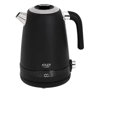 Adler AD 1295b tetera eléctrica 1 L 2200 W Negro, Acero inoxidable