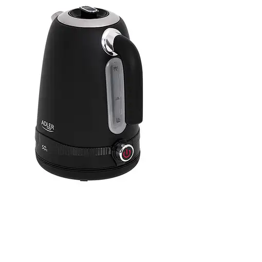 Adler AD 1295b tetera eléctrica 1 L 2200 W Negro, Acero inoxidable