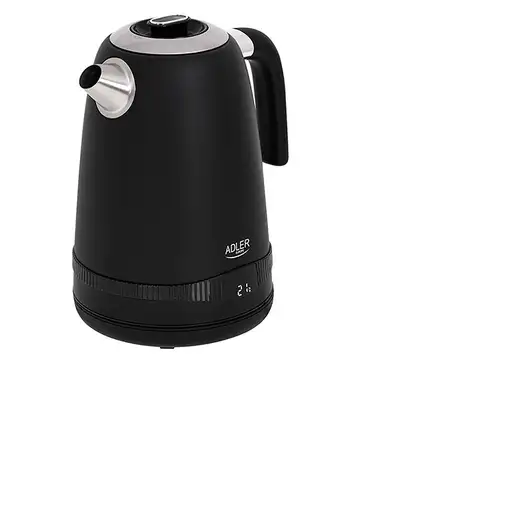 Adler AD 1295b tetera eléctrica 1 L 2200 W Negro, Acero inoxidable