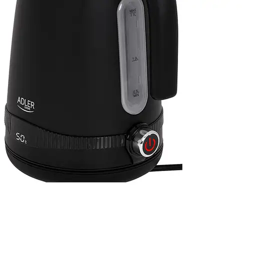 Adler AD 1295b tetera eléctrica 1 L 2200 W Negro, Acero inoxidable