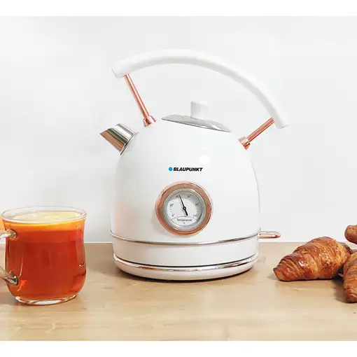 Blaupunkt EKS802WH tetera eléctrica 1,8 L 3000 W Oro, Blanco