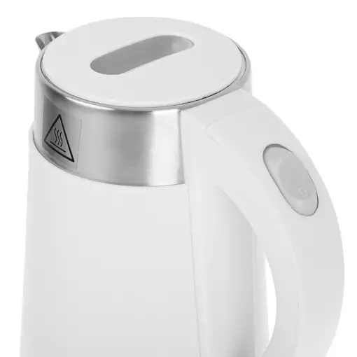Adler AD 1372W tetera eléctrica 0,6 L 800 W Metálico, Blanco
