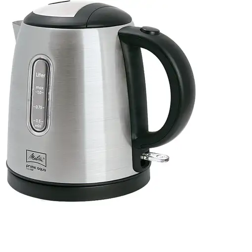 Melitta Prime Aqua mini Top tetera eléctrica 1 L 2200 W Negro, Acero inoxidable