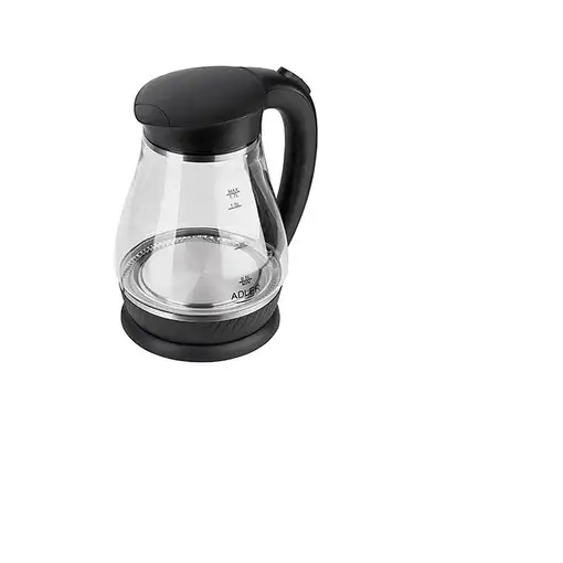 Adler AD 1274 B tetera eléctrica 1,7 L 2200 W Negro, Transparente