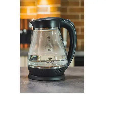 Adler AD 1274 B tetera eléctrica 1,7 L 2200 W Negro, Transparente