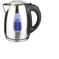Adler AD1223 tetera eléctrica 1,7 L 2000 W Negro, Acero inoxidable