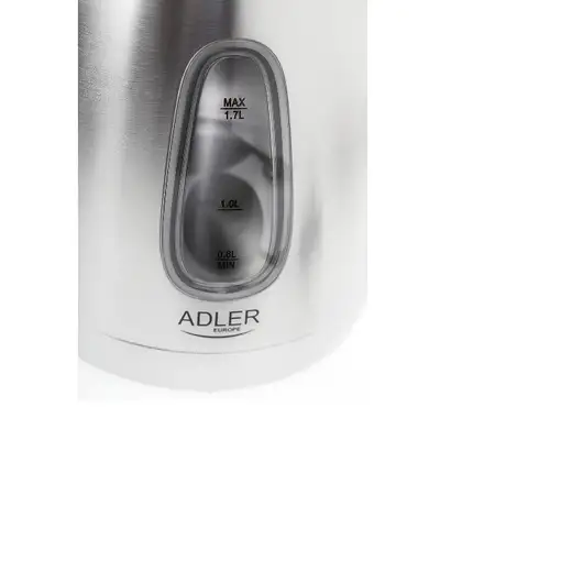 Adler AD1223 tetera eléctrica 1,7 L 2000 W Negro, Acero inoxidable