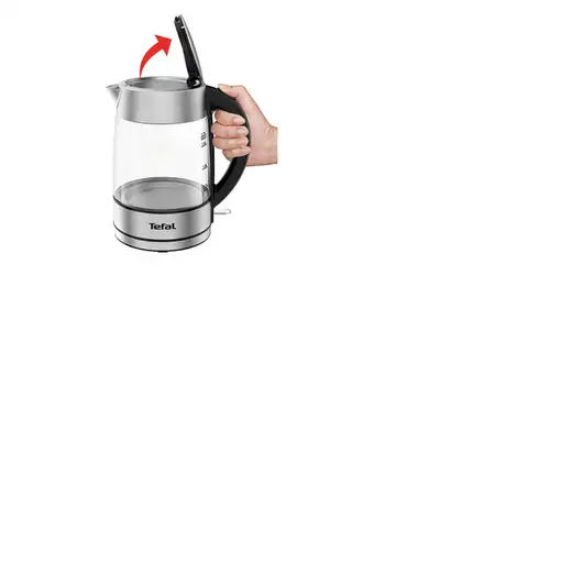 Tefal KI772D tetera eléctrica 1,7 L 2400 W Acero inoxidable, Transparente