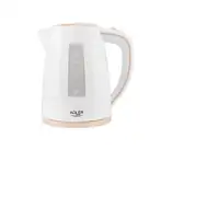Adler AD 1264 tetera eléctrica 1,7 L 2200 W Avellana, Blanco