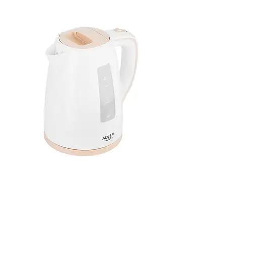 Adler AD 1264 tetera eléctrica 1,7 L 2200 W Avellana, Blanco