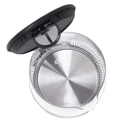 Mesko Home MS 1301B tetera eléctrica 1,7 L 2200 W Negro, Acero inoxidable, Transpa