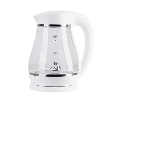 Adler AD 1274 tetera eléctrica 1,7 L 2200 W Transparente, Blanco