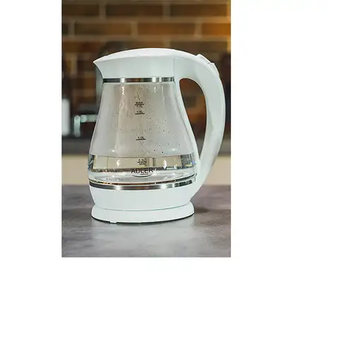 Adler AD 1274 tetera eléctrica 1,7 L 2200 W Transparente, Blanco