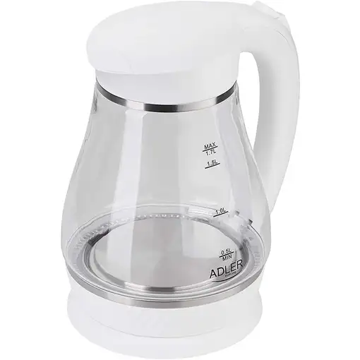Adler AD 1274 tetera eléctrica 1,7 L 2200 W Transparente, Blanco