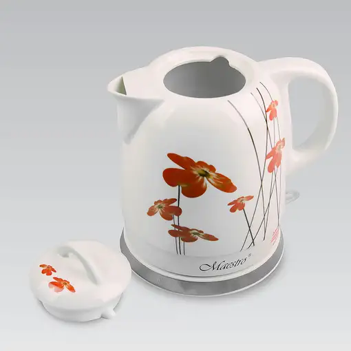 Feel Maestro MR-066-RED FLOWERS tetera eléctrica 1,5 L 1200 W Rojo, Blanco