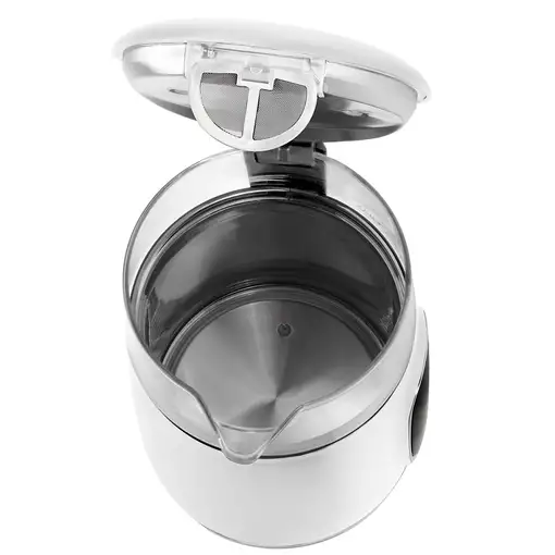 Adler AD 1305WS tetera eléctrica 1,7 L 2200 W Transparente, Blanco, Plata