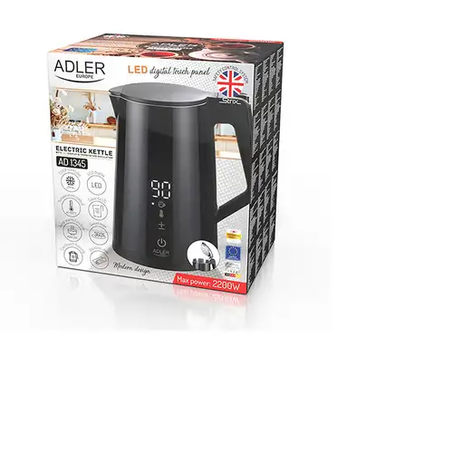 Adler AD 1345 tetera eléctrica 1,7 L 1850 W Negro