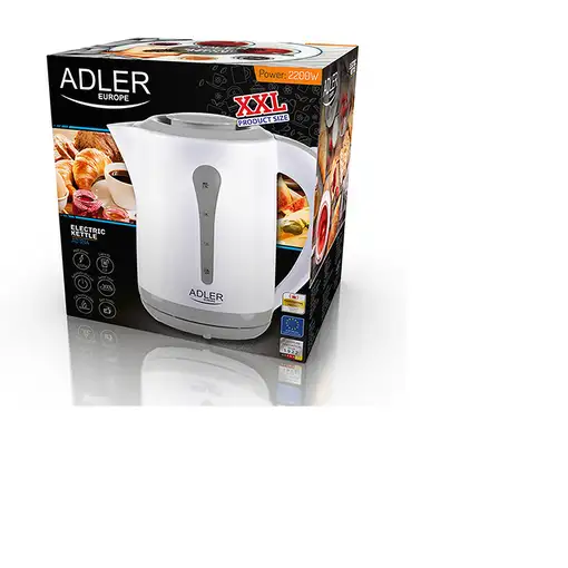 Adler AD 1244 tetera eléctrica 2,5 L 2200 W Blanco