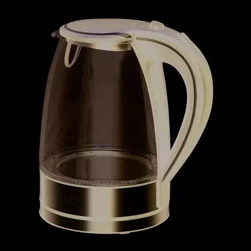 Adler AD 1225 tetera eléctrica 1,7 L 2000 W Negro, Acero inoxidable, Transparente