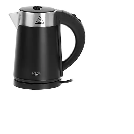 Adler AD 1372B tetera eléctrica 0,6 L 800 W Negro, Metálico
