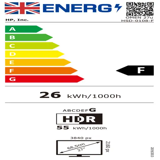 HP OMEN Monitor gaming 27u 4K