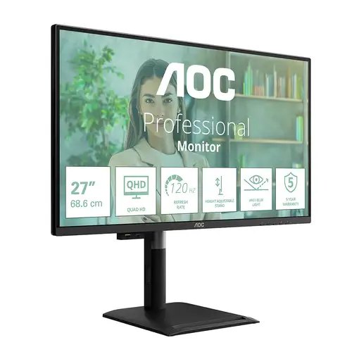 AOC Q27P4U pantalla para PC 68,6 cm (27") 2560 x 1440 Pixeles Wide Quad HD Negro