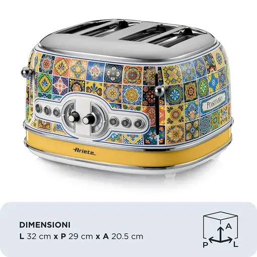 Ariete 0156/0P 6 4 rebanada(s) 1630 W Azul, Amarillo