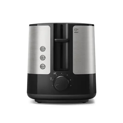 Philips Viva Collection HD2635/90 tostadora 7 2 rebanada(s) Negro, Titanio