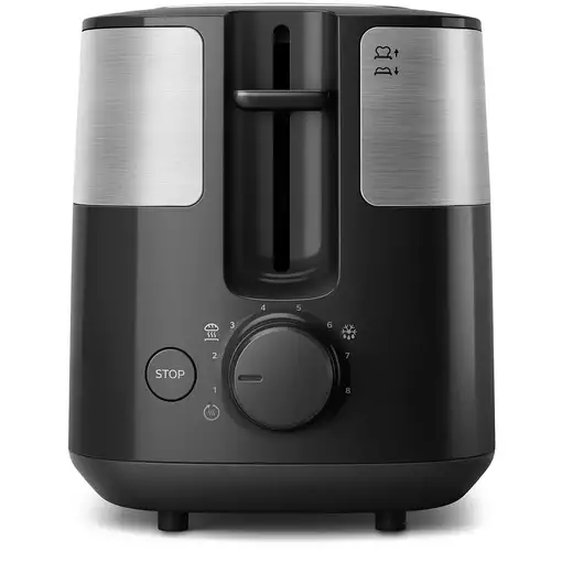 Philips Daily Collection HD2517/90 tostadora 8 2 rebanada(s) 900 W Negro, Plata
