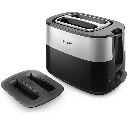 Philips Daily Collection HD2517/90 tostadora 8 2 rebanada(s) 900 W Negro, Plata