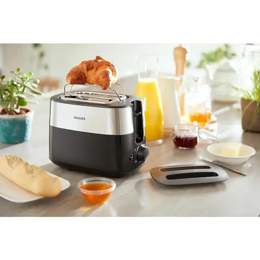 Philips Daily Collection HD2517/90 tostadora 8 2 rebanada(s) 900 W Negro, Plata
