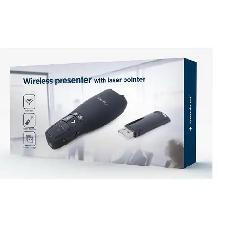Gembird WP-L-12 apuntador inalámbricos RF Negro