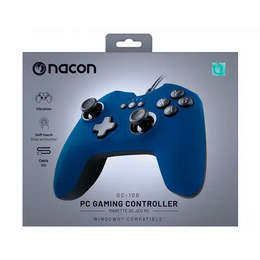 NACON PCGC-100BLUE mando y volante Azul USB Gamepad Analógico PC