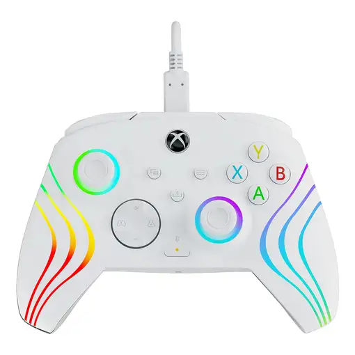 PDP Mando con cable Afterglow Wave: White Para Xbox Series X|S, Xbox One y Windows